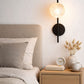 HDC Luxury Marble Glass Wall Light for Bedroom, Living Room