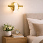 HDC Luxury Marble & Brass LED Wall Light for Bedroom, Living Room