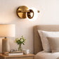 HDC Luxury Marble & Brass LED Wall Light for Bedroom, Living Room