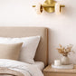 HDC Luxury Marble & Brass LED Wall Light for Bedroom, Living Room