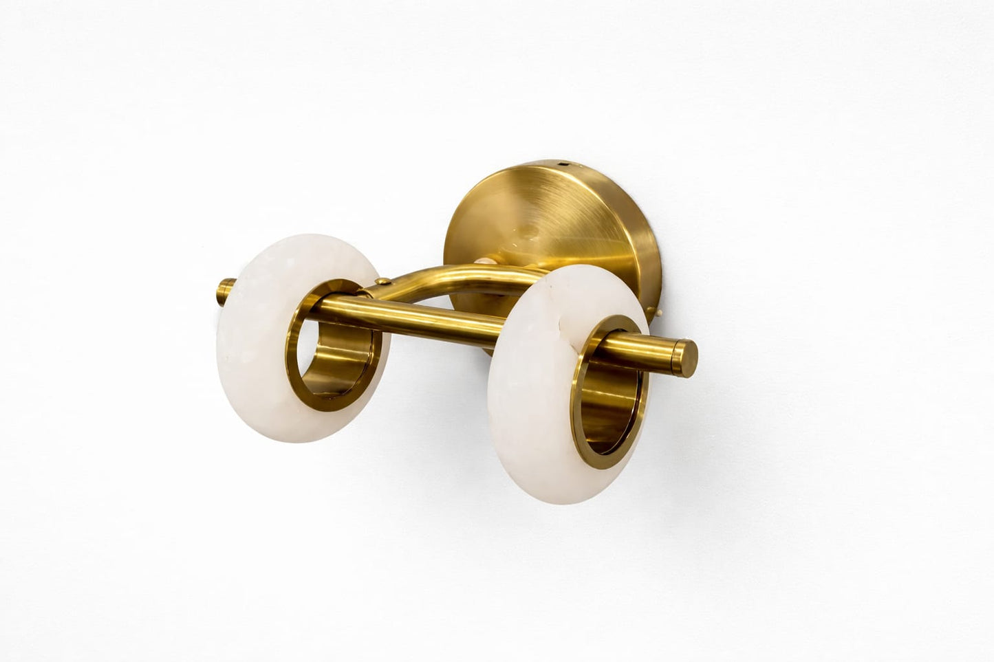 HDC Luxury Marble & Brass LED Wall Light for Bedroom, Living Room