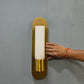 HDC Luxury White Marble Gold Wall Light for Bedroom, Living Room