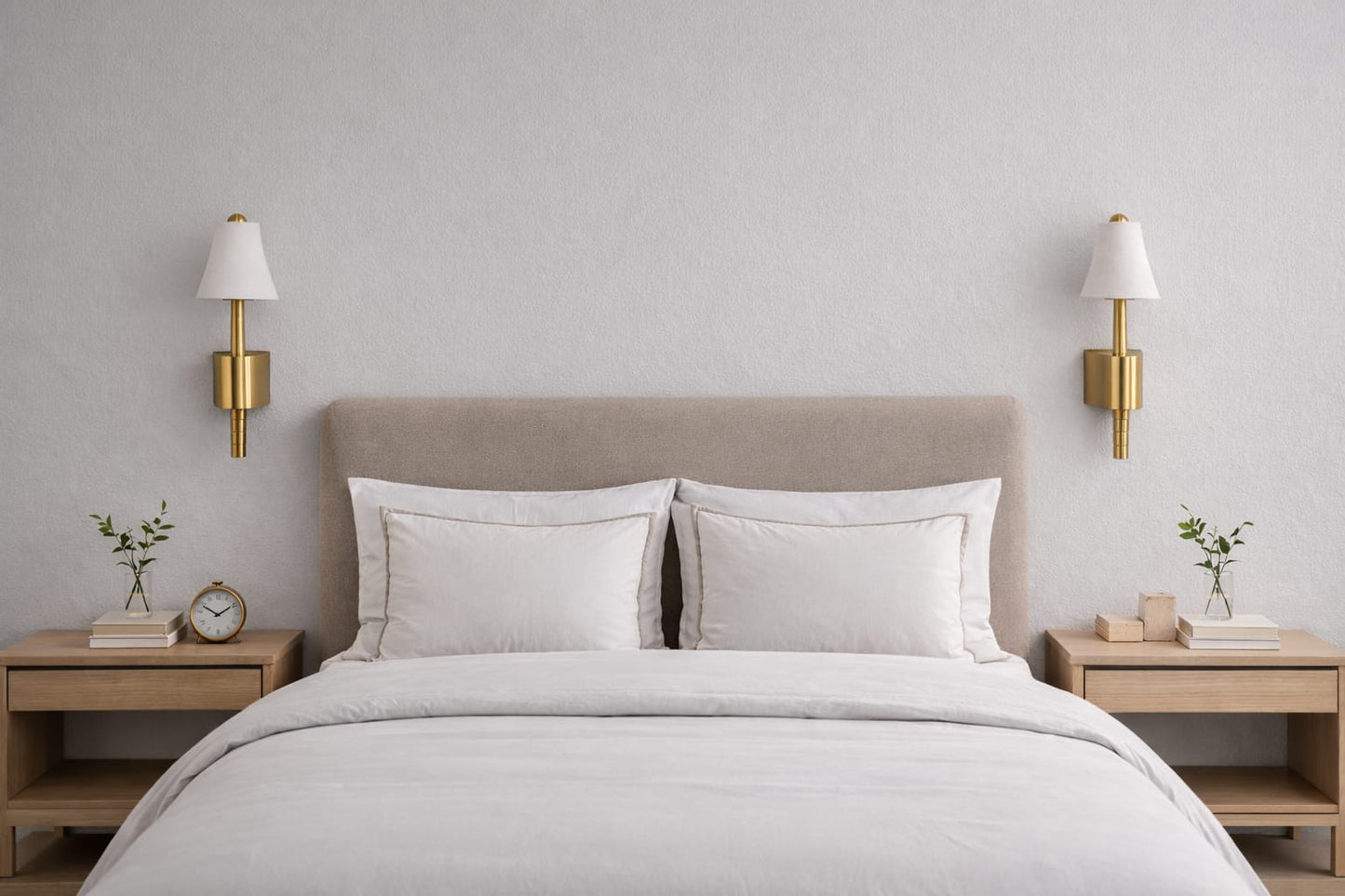 HDC Luxury Marble & Gold LED Wall Light for Bedroom, Living Room