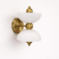 HDC Luxury Gold Frosted Glass Wall Light for Bedroom, Living Room