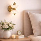 HDC Luxury Gold Frosted Glass Wall Light for Bedroom, Living Room