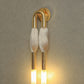 Luxury Antique Copper Silk Dual Tube Wall Light