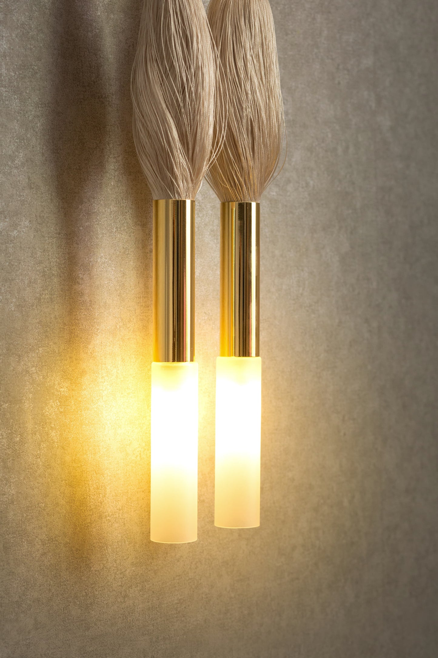 Luxury Antique Copper Silk Dual Tube Wall Light