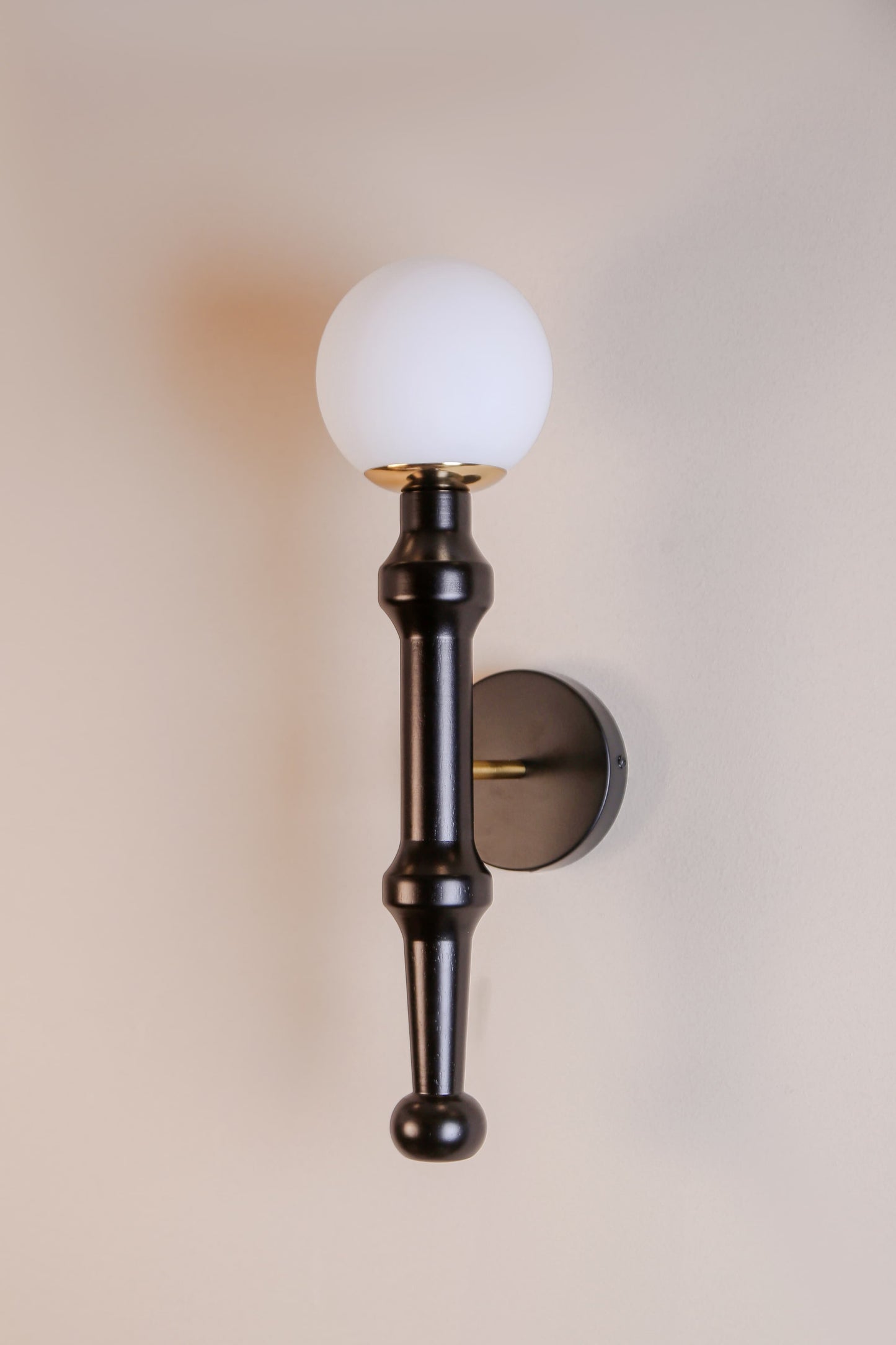 HDC Luxury Black Globe Wall Light for Bedroom, Living Room