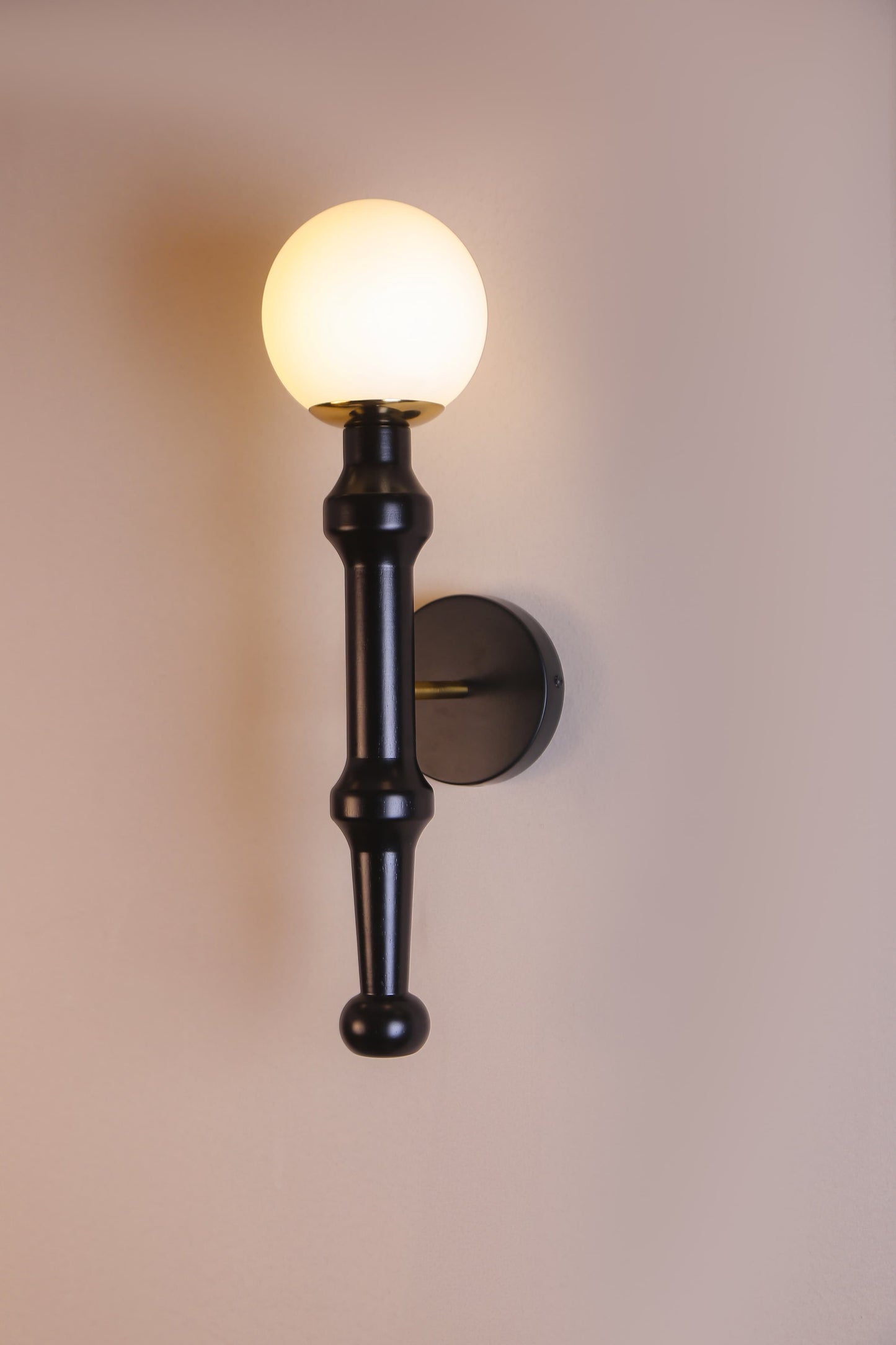 HDC Luxury Black Globe Wall Light for Bedroom, Living Room
