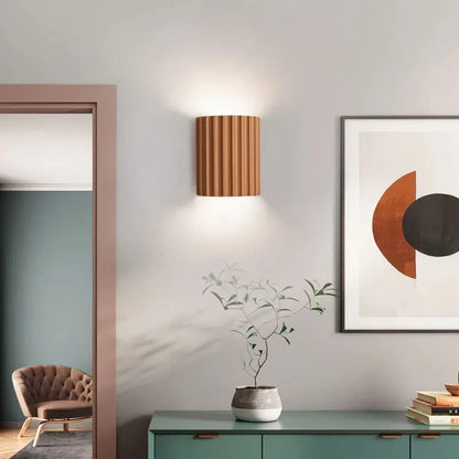 HDC Luxury Ribbed Resin Wall Light for Living Room, Bedroom, Staircase, Hallway