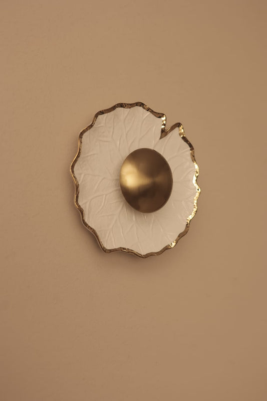 HDC Luxury Ceramic Flower Wall Light for Bedroom, Living Room