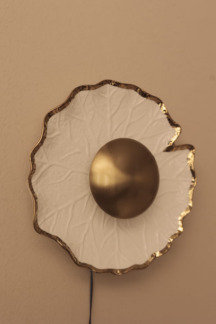 HDC Luxury Ceramic Flower Wall Light for Bedroom, Living Room