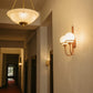 HDC Modern Double Frosted Glass Wall Light for Bedroom, Living Room
