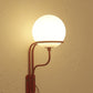 HDC Modern Red Frosted Globe Wall Light for Bedroom, Living Room
