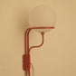 HDC Modern Red Frosted Globe Wall Light for Bedroom, Living Room