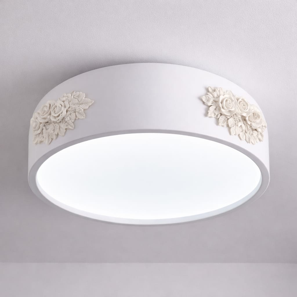 HDC Luxury Floral Round Ceiling Light for Bedroom