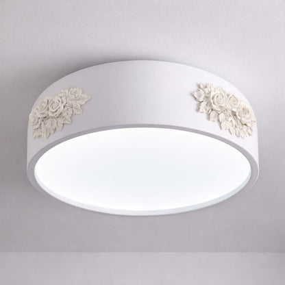 HDC Luxury Floral Round Ceiling Light for Bedroom