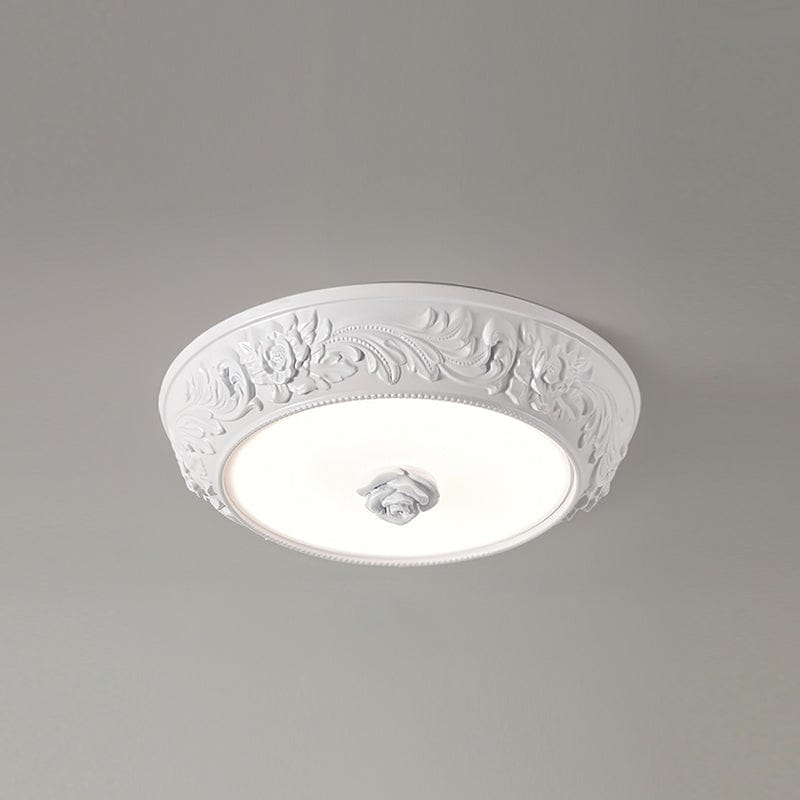 HDC Luxury Classic Floral Resin LED Ceiling Light for Bedroom, Living Room