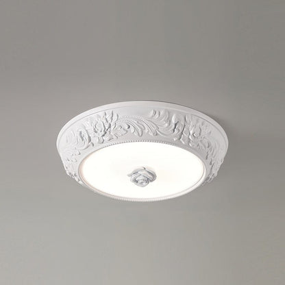 HDC Luxury Classic Floral Resin LED Ceiling Light for Bedroom, Living Room
