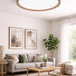 HDC Modern Round LED Ceiling Light with Wood Finish