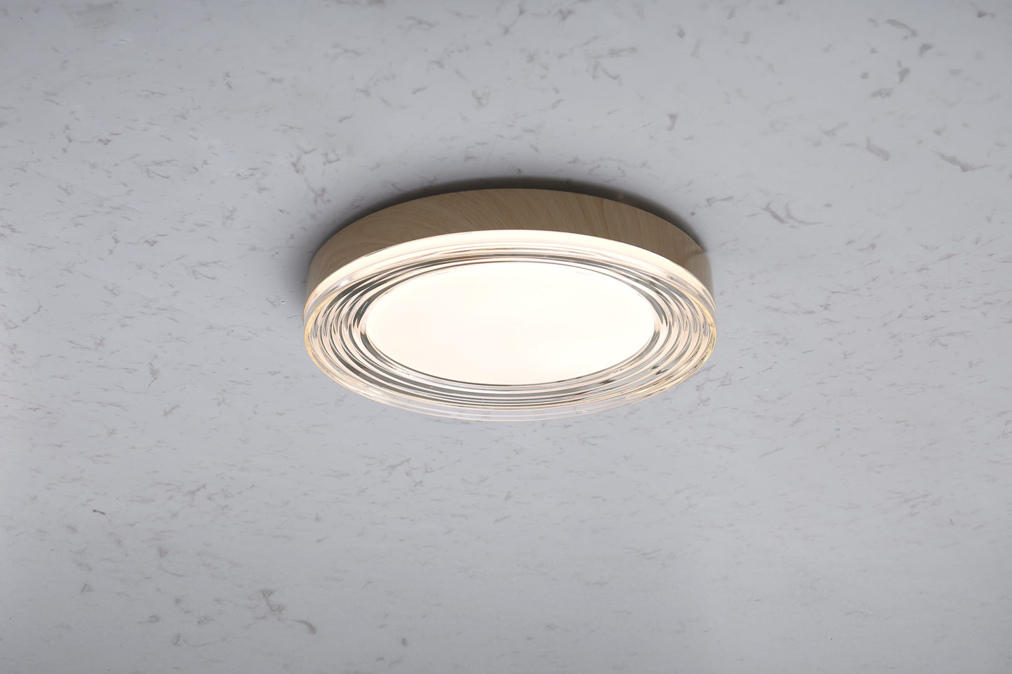 HDC Modern Wood Finish Round LED Ceiling Light