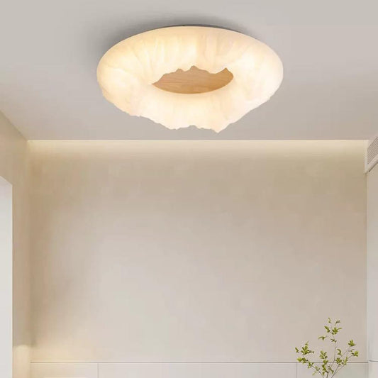HDC Modern Cloud LED Ceiling Light with Wooden Accent