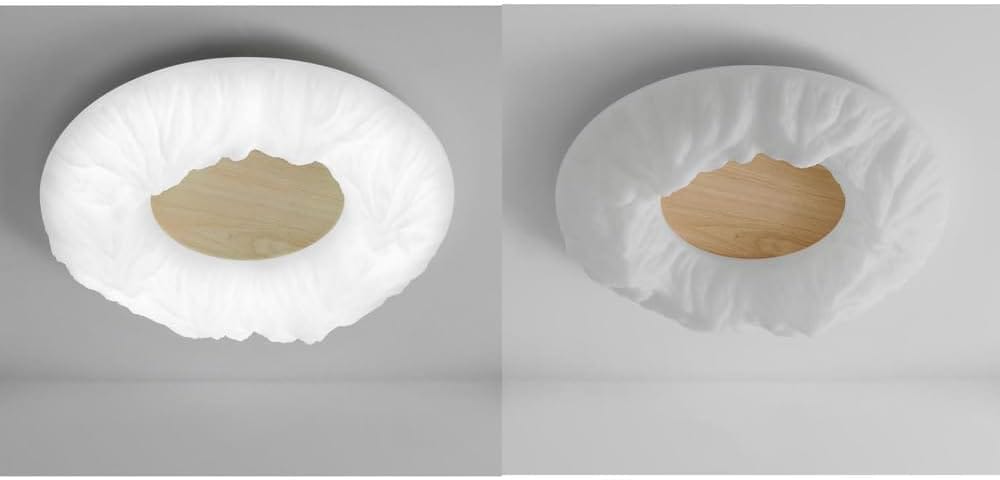 HDC Modern Cloud LED Ceiling Light with Wooden Accent