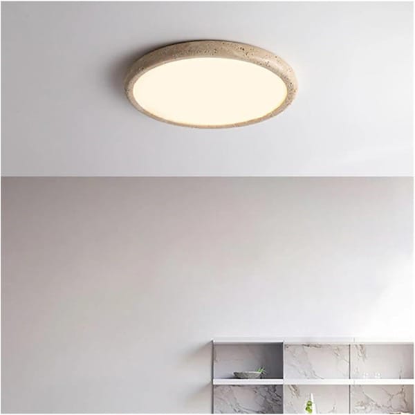 HDC Luxury Beige Marble LED Flush Ceiling Light