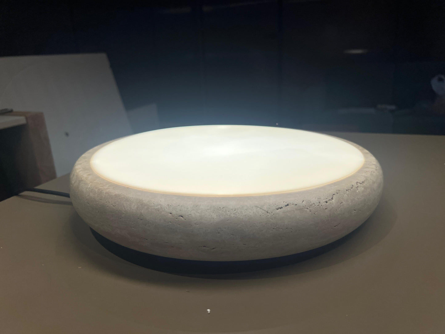 HDC Luxury Beige Marble LED Flush Ceiling Light