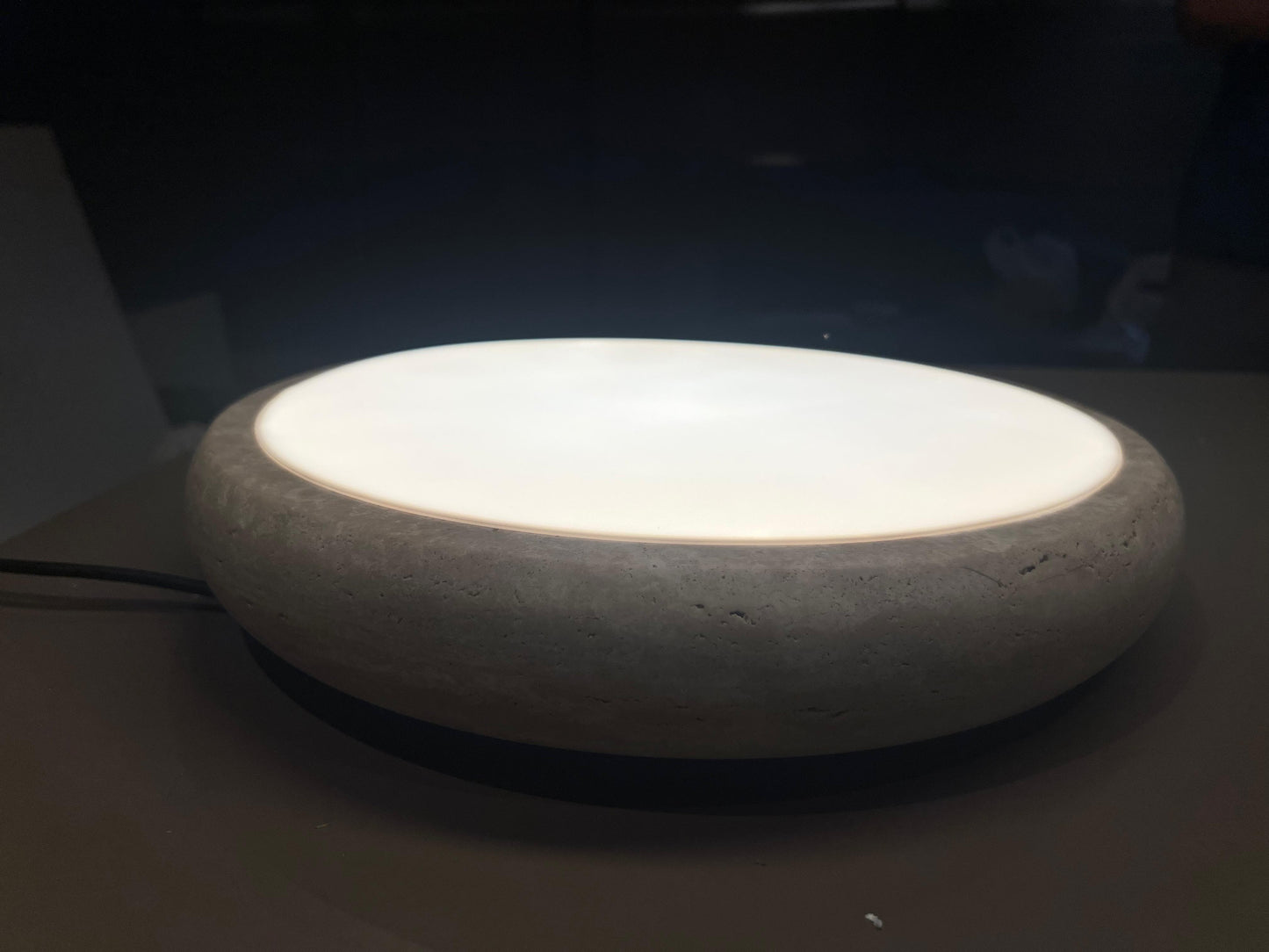 HDC Luxury Beige Marble LED Flush Ceiling Light
