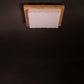 HDC Modern Wooden Fabric Flush Mount Ceiling Light