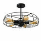 HDC Industrial Vintage Metal Cage Semi Flush Ceiling Light for Bedroom, Living Room