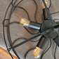 HDC Industrial Vintage Metal Cage Semi Flush Ceiling Light for Bedroom, Living Room