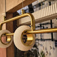 HDC 1200mm Modern Gold & White Marble Linear LED Chandelier