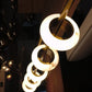 HDC 1200mm Modern Gold & White Marble Linear LED Chandelier