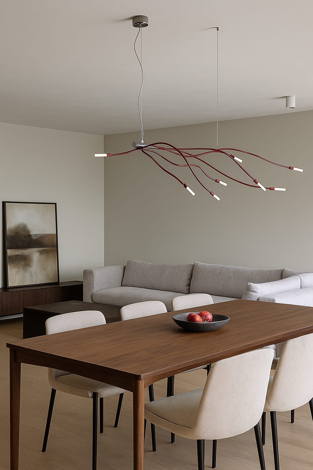 HDC Modern Artistic Branch LED Chandelier for Bedroom, Living Room