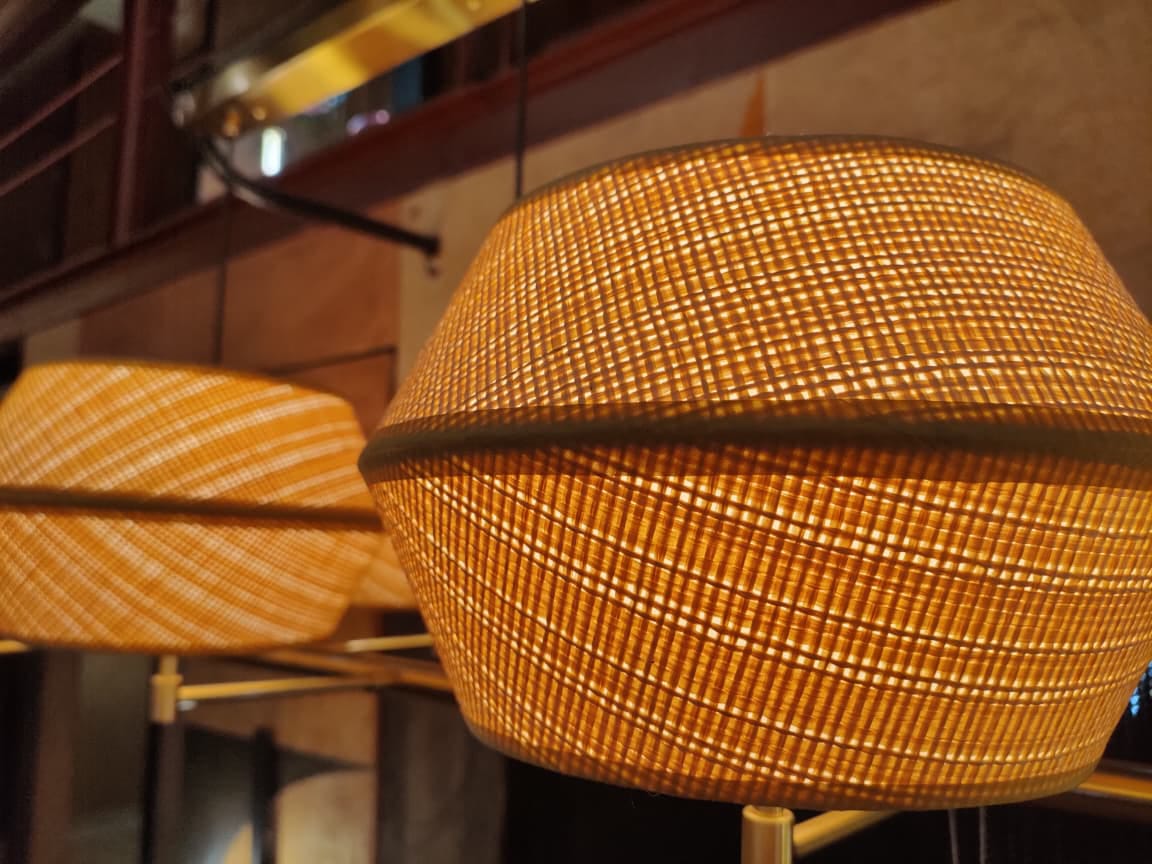 HDC Luxury Gold & Jute Multi-Light Chandelier