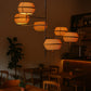HDC Luxury Gold & Jute Multi-Light Chandelier