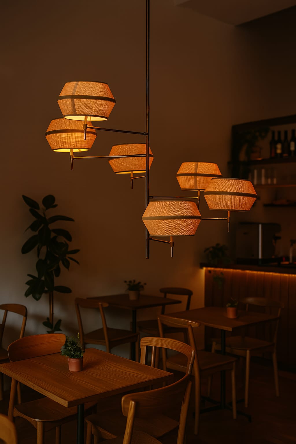 HDC Luxury Gold & Jute Multi-Light Chandelier
