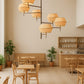 HDC Luxury Gold & Jute Multi-Light Chandelier