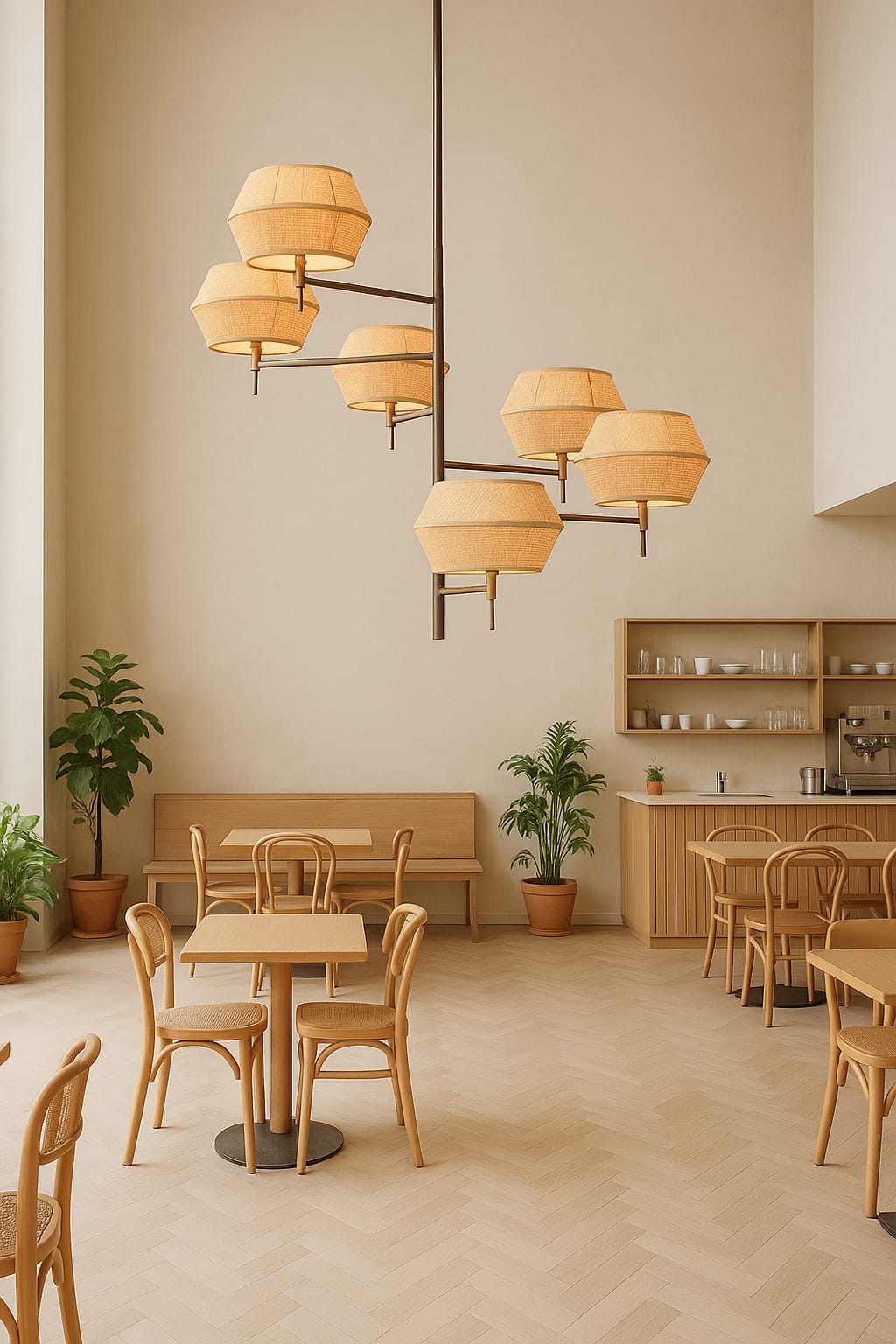 HDC Luxury Gold & Jute Multi-Light Chandelier