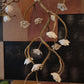 HDC Luxury 16 Lights Floral Vine Resin Chandelier with Ceramic Blossom Shades for Bedroom, Living Room