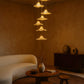 HDC Modern 10 Lights White Ceramic Cluster Pendant Chandelier for Bedroom, Living Room