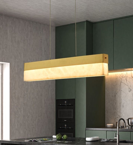 HDC Modern Golden Linear LED Chandelier Light