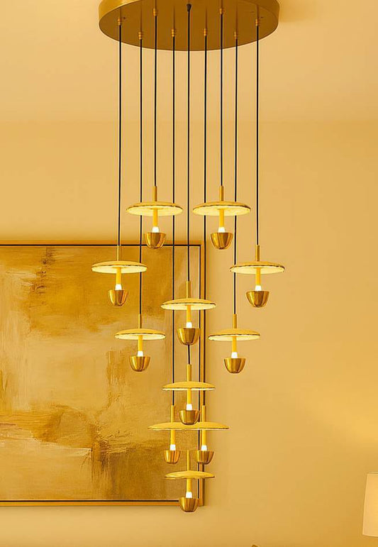 HDC Luxury White Ceramic Flower LED Chandelier