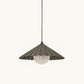 HDC Modern Pleated Metal Pendant Light for Bedroom, Living Room