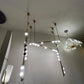 HDC Modern Charcoal Grey LED Chandelier for Living Room