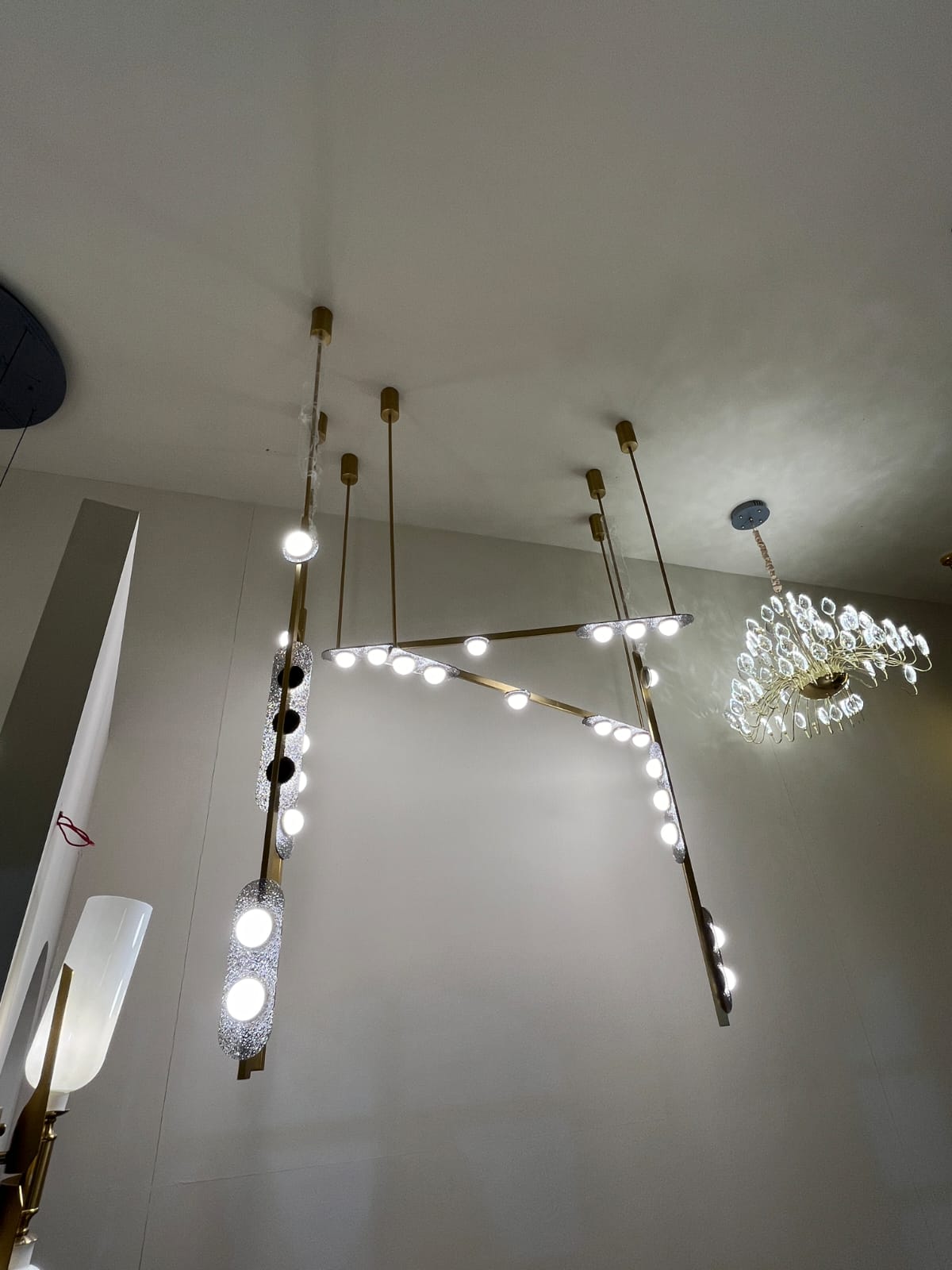 HDC Modern Charcoal Grey LED Chandelier for Living Room