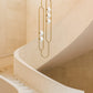 HDC Modern Gold LED Chandelier for Living Room, Lobby