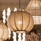 HDC Modern Fabric Globe Pendant Light for Bedroom, Living Room